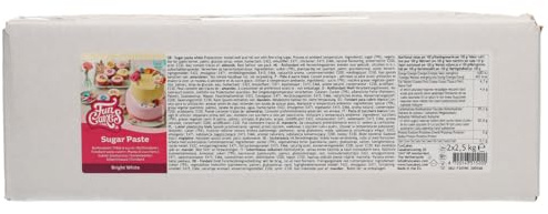 FunCakes Pasta de Azúcar Blanco Brillante 5 kg (2x2,5 kg)