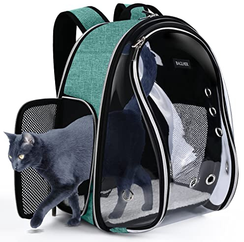 BAGLHER Cat Carrier Backpack Bubble - Fit Up to 18 Lbs - Airline-Approved Dog Backpack Carrier for Small Pets Puppies Dogs Bunny, Space Capsule Dog Carrier Backpack for Travel Outdoor Hiking, Green