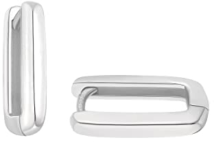 Amor Creolen 925 Sterling Silber Damen Ohrschmuck, 1,4 cm, Silber, Kommt in Schmuck Geschenk Box, 2034778