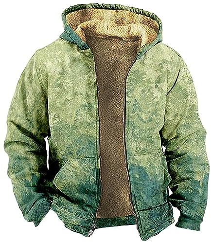KONG JIMFAN Winterjacke Herren Regenjacke 140 Motorrad Regenjacke Blouson Jacke Trainingsjacken Herren Outdoor Jacken Für Herren XXL Hoodie Regenhut Herren Wasserdicht Skijacke(Mint Green,XL)