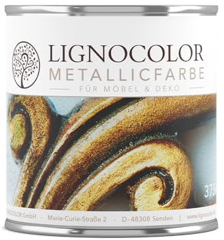 Lignocolor Metallicfarbe für Möbel | Effektfarbe für Holz, Fliesen, Metall, Kunststoff uvm. im Innenbereich | viele Farbtöne verfügbar (Luxe Rose Gold, 100 ml)
