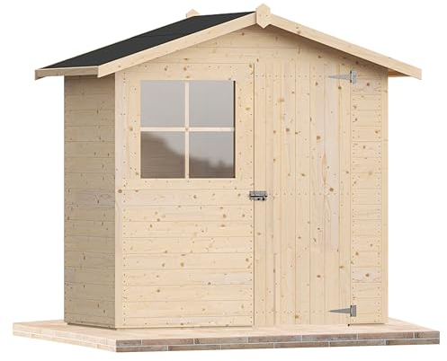 Casetta da giardino in legno per esterno 2Mq 200x100 20mm MADE IN ITALY mod. MONZA (Senza Pavimento, Finestra Fissa)