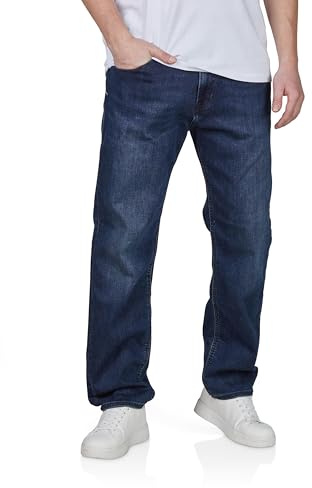JACK & JONES JJICLARK Jeans da uomo stretch lungo Straight Fit Jeans Pantaloni Denim Blu Nero 30 31 32 33 34 36 38, Black/Blue (Cb146), 30W x 32L