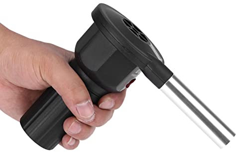 Cocoarm Soplador de Barbacoa, Ventilador de Barbacoa Portátil con Batería, Soplador de Aire para Acampar Al Aire Libre, Picnic, Parrilla de Carbón, Barbacoa