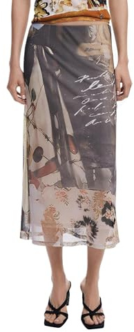 Desigual Fal_Collage Skirt Mujer (Pack de 1)
