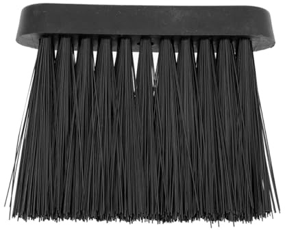 JOINPAYA Balai de Cheminée Européen Noir en Plastique avec Tête de Rechange et Mini Pelle, Outil Doux et Résistant pour Enlever Cendres le Salon Maison Rustique