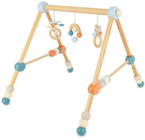 Bieco | bambini Palestrina neonato legno | palestra neonati | palestrina neonato montessori | tappeto sensoriale bambini | giocattoli legno neonati| giochi legno neonati | giocattoli legno neonati