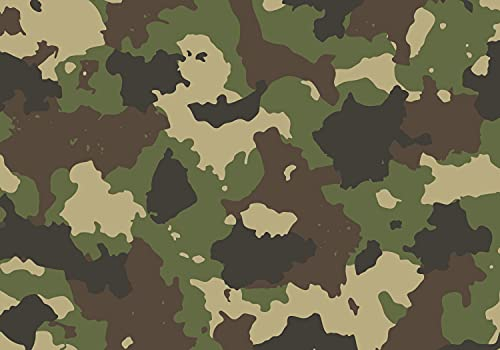 wandmotiv24 Fototapete Camouflage Tarn Militär, XL 350 x 245 cm - 7 Teile, Wanddeko, Wandbild, Wandtapete, Muster khaki oliv M6167