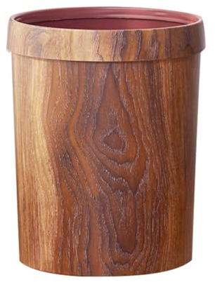 Toyvian 1 poubelle rétro créative en bois et plastique pour chambre à coucher, salle de bain, bureau (motif aléatoire)