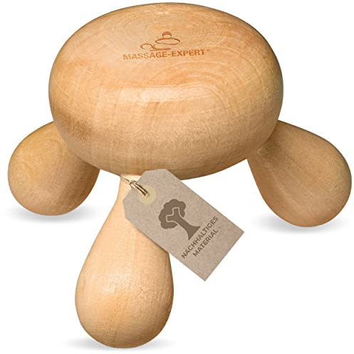 MASSAGE-EXPERT Massaggiatore manuale in legno per massaggi singoli o di coppia per rilassare schiena, collo, braccia e gambe, massima igiene grazie alla superficie resistente agli oli