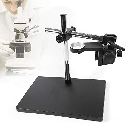 Stativo Supporto per Microscopio Digitale Heavy Duty, Supporto per Treppiede, Supporto da Lavoro a 2 Bracci, in Metallo, 50 cm, con Anello Pesante da 10-265 mm