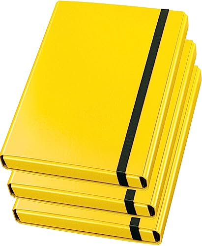 VELOFLEX 4443341 - Sammelbox Velocolor, DIN A4, mit Gummizug, Heftbox aus Karton, glanzkaschiert, 23 x 32 x 4 cm (Gelb | 3er Pack)