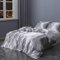 Sleepymoon Duvet Cover Set Silk Like Single Double King Super King (Gray, Double)