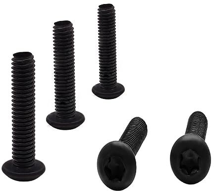 RISON-Titanium 10 Pezzi Viti a Testa Bombata in Titanio con Torx Incassato M3x8mm, Vite a Bottone a Testa Tonda Bulloni ISO14583, Vite a Testa Semicircolare Bullone Meccanico Antiruggine