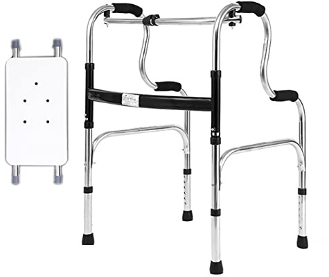 Rullator för seniorer hopfällbar lätt rullator rullator justerbar höjd äldre upprätt rullare inomhus vandrare för seniorer promenadram, E, E