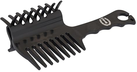 Imperial Riding - Peine para Trenzar Crin de Caballos Hairmaster (Talla Única) (Negro)