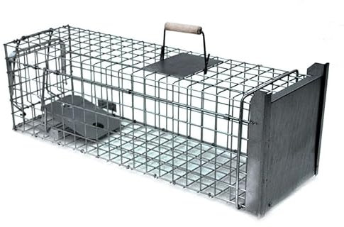 Falle Marderfalle Katzenfalle Fuchsfalle Biberfalle Tierfalle Kastenfalle Waschbärfalle 1 Türen 80x26x26 cm Mit Extra Köder