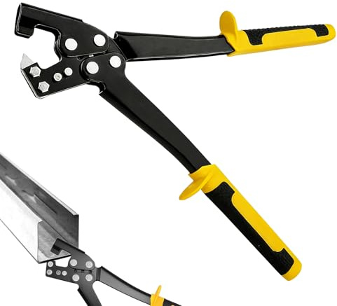 Crimpzange FüR Stahlbolzen, Profil Verbundzange Trockenbau Zange Crimpzange, Handkiel Metall Stanzschloss Trockenbau Handwerkzeug für Den Bau Lagerhallen Usw Metallprofile