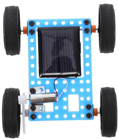 KONTONTY Juego de Coche Solar DIY Educativo para Niños, Modelo de Vehículo Energía Solar Azul, Material Didáctico de Ensamblaje Manual, Kit Científico para Proyectos Escolares y Aprendizaje Práctico