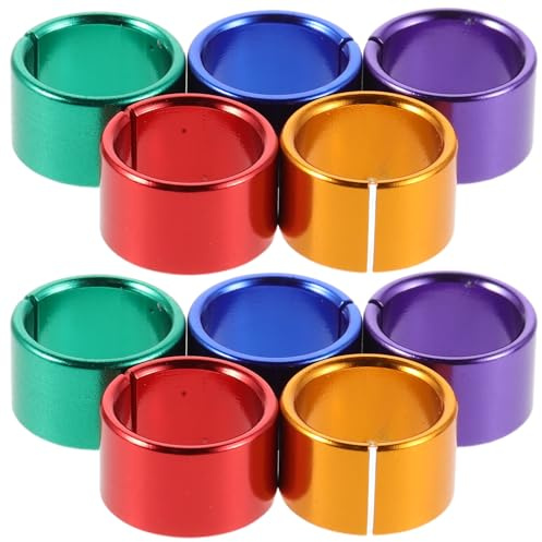POPETPOP Lot de 10 Bagues la Patte de Pigeon en Aluminium Léger, Design et Matériau Robuste, pour L'identification des Oiseaux Lors des Courses de Volataires