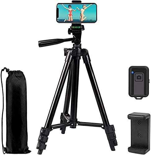 EVERESTA 42-inch 360 flexible smartphone and camera tripod, iPhone tripod stand with camera stand and Bluetooth remote shutter