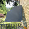 YITHOPI Sichtschutz Fächer, Faltbarer Balkonfächer, mit WANDPLATTE Blickdicht, Balkon Trennwand, Windschutz Sonnenschutz, Grau 140×140 cm