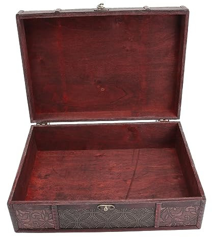 WOFASHPURET Aufbewahrungsbox Aus Holz Im Retro-stil Großer Dokumenten-organizer Schmuckbehälter Kein Schloss Modische Schreibtischbox Vintage-