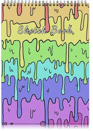 Deokke Cuaderno de bocetos encuadernado en espiral superior, 9 x 12 pulgadas, papel grueso de 100 g/m², 50 hojas, 100 páginas, libro de bocetos estético, bonito papel de escritura para niñas y mujeres