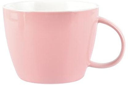 Elegante taza de café rosa para sopa, taza de sopa gigante, taza de helado extragrande, bonita taza de café de cerámica para oficina en casa y dormitorio, para ella, novia, mamá, mejores hermanas