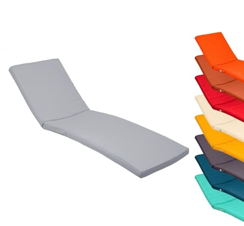 Linxor - Coussin déhoussable pour Bain de Soleil, transat - 183 x 60 cm - Plusieurs Coloris