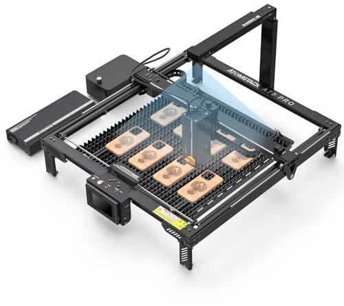 ATOMSTACK A70 Pro 70W lasergravyrmaskin med F3 matrisbord 60L/min Automatiskt luftstöd F60 arbetsyta 400 * 500 mm, med AC2 Lightburn-kamera för realtidsövervakning