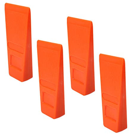 CIMAXIC 4 Pièces coin de bûcheron cale outil de coupe de bois outil de sculpture gravure sur bois outil d'exploitation forestière fourniture de journalisation Plastique Orange