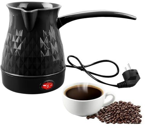 YiTePeDo Cafetera Turca Eléctrica 500 ml 600 W – Cafetera eléctrica lavable – Para Preparación de Café Turco, Moka y Té – Ideal para Hogar y Oficina