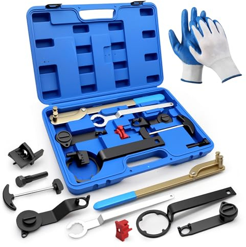 Wvoillty Juego de herramientas de ajuste de motor de 9 piezas, para motores VAG EA211, 1.0, 1.2, 1.4 FSI TSI TSI TFSI, compatible con VW, Audi, Jetta, Seat, Skoda