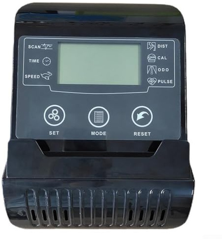 Desiumite Stazionario per contatore bici con rilevamento della frequenza cardiaca, display a LED e connettività app per cyclette indoor - Misuratore di attrezzature per il fitness compatibile con (sku