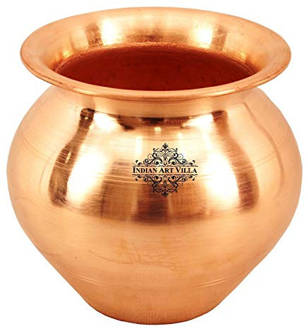 Indian Art Villa Copper Lota Kalash Pot, 6,5 dl