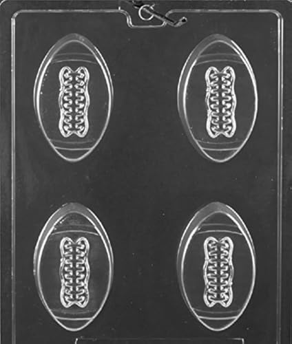 Grandmama's Goodies S118 Football Cookie Chocolate Candy Soap Mold with Exclusive Molding Instructions