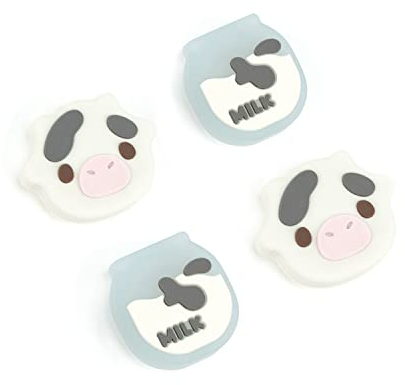 GeekShare Cute Silicone Joycon Thumb Grip Caps, Joystick Cover Compatible with Nintendo Switch/OLED/Switch Lite,4PCS - Dairy Cow