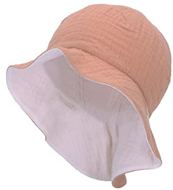 Sterntaler Unisex Kinder Sonnenhut Zum Wenden Uni Kinderhut, Braun, 47 EU