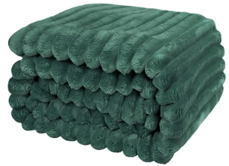 Kuscheldecke 150x200 cm - Warme Flausige Bettüberwurf Decke und Sofadecke Mama, Frauen und Freundin (Grün, 150x200cm)