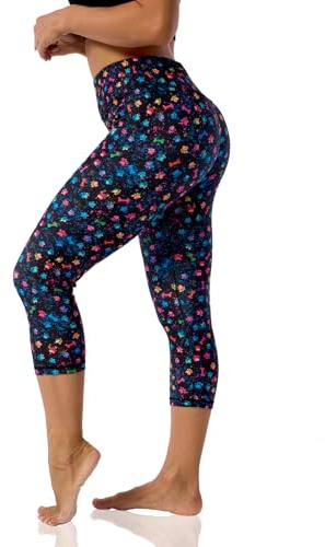 Srunch Butt Leggings for Women Tummy Control Workout Gym Yoga Capris Animal Paw Prints Leggings for Girls Large