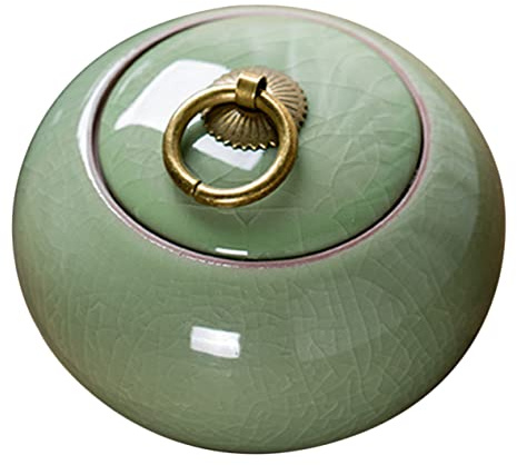 HEMOTON Scatola Da Tè In Ceramica Con Coperchi - Vaso Per Biscotti, Barattoli Di Stoccaggio Alimenti, Contenitori In Porcellana Per Tè Sfuso