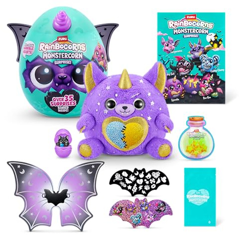 Rainbocorns ZURU Monstercorn Surprise, Werewolf, by ZURU Surprise Unboxing Soft Toy, Fantasy Monster Gifts for Girls, Imaginary Play with Wearable Accessories (Werewolf)