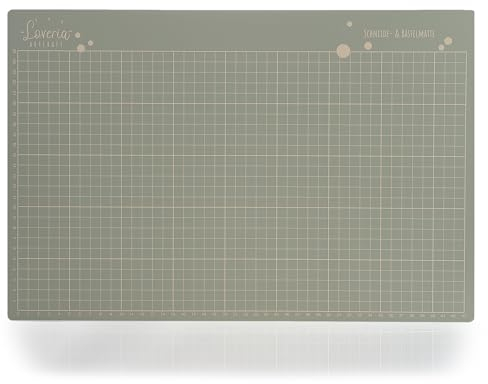Loveria Schneideunterlage A3 | 1cm Raster, ‎30cm x 45cm | Selbstheilend, Schnittfest | Schneidematte zum Basteln, Bastelunterlage, Cutting Mat A3