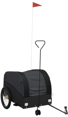 vidaXL Cykelvagn svart 45 kg järn