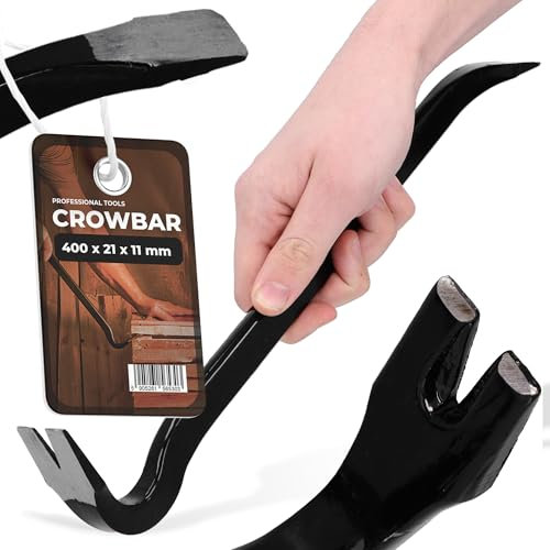 Pied-De-Biche 40cm Arrache-Clou Barre-De-Montage Griffe-De-Clou Levier-De-Montage Pied-De-Chèvre Fentes-À-Clous Pratique Outil-Multifonctionnel Travaux-De-Démolition