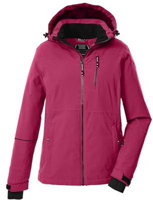 killtec Skidjacka för kvinnor, funktionell jacka med huva och snöfall KSW 438 WMN SKI JCKT, rosa, 40, 43160-000