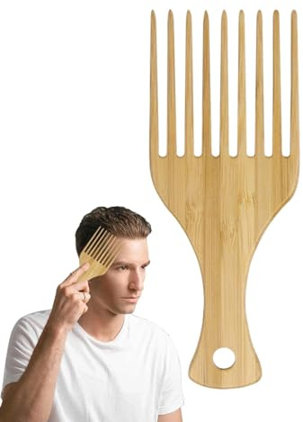 Peigne à dents larges – Peigne de poche fait à la main, peigne à moustache à barbe | Peigne à barbe en bois et étui durable pour barbe d'homme, dents fines et grossières, peigne non statique et