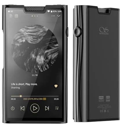 SHANLING M8T Flagship Digital Audio Player,MP3/MP4 Player,Dual JAN6418 Tubes+Dual 4191EQ DAC+Dual 4499EX AMP,Android 13,Qualcomm 665 CPU,6GB RAM+128GB ROM,768kHz/32bit,DSD1024,1125mW@32Ω,6-in Screen