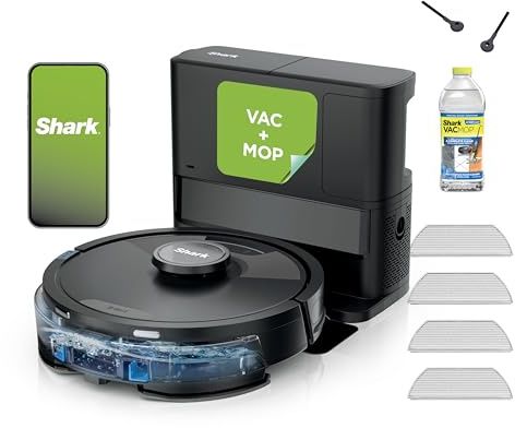 Shark Matrix Plus Robot Vacuum and Mop, Sonic Mopping, Home Mapping, Clean Edge, for Pet Hair, for Carpets and Hard Floor, UR2650WS